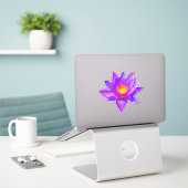 Violet Lotus Blume Aufkleber (Laptop auf Schreibtisch)