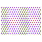 Violet Lotus Blume & Lily Pad auf Weiß Tischdecke (Vorderseite (Horizontal))