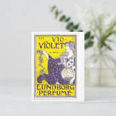 Violet Lundborg Parfüm Vintage Werbung Postkarte (Stehend Vorderseite)