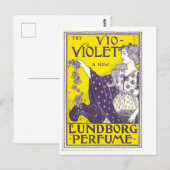 Violet Lundborg Parfüm Vintage Werbung Postkarte (Vorne/Hinten)