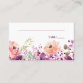 Violet Magenta Lila Blume Platzkarte (Vorderseite)