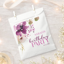 Violet Magenta Lila Floral Geburtstagsparty