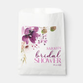 Violet Magenta Purple Floral Bridal Shower Geschenktütchen (Vorderseite)