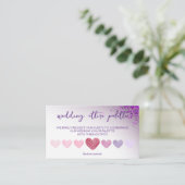 Violet Magenta QR Code für Hochzeitskleidung Code Begleitkarte (Stehend Vorderseite)