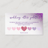 Violet Magenta QR Code für Hochzeitskleidung Code Begleitkarte (Vorderseite)