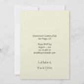 Violet Magenta und Elfenbeinpost Hochzeitsempfang  Einladung (Rückseite)