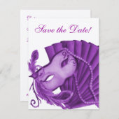 Violet Masquerade Save the Date (Vorne/Hinten)