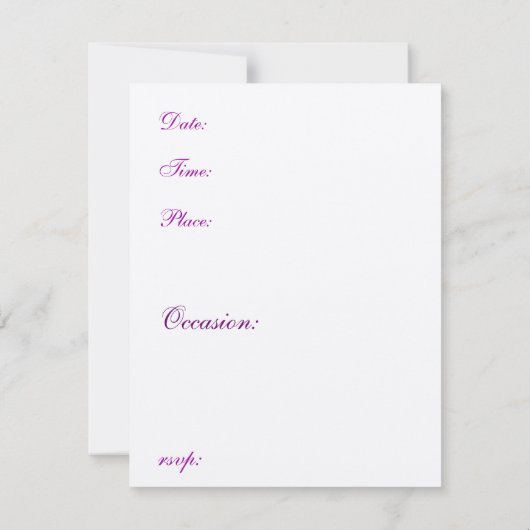 Violet Masquerade Save the Date (Rückseite)