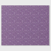 Violet Mauve Butterfly LIEBE - nahtloses Muster. Geschenkpapier (Flach)