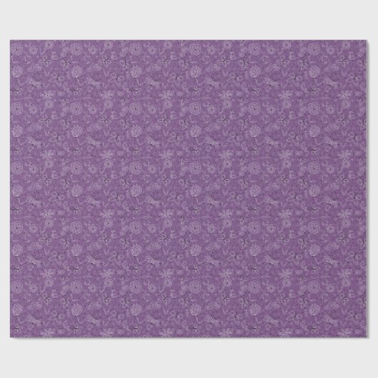 Violet Mauve Butterfly LIEBE - nahtloses Muster. Geschenkpapier (Flach)