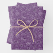 Violet Mauve Butterfly LIEBE - nahtloses Muster. Geschenkpapier Set (Beispiel)
