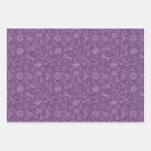 Violet Mauve Butterfly LIEBE - nahtloses Muster. Geschenkpapier Set (Vorderseite)
