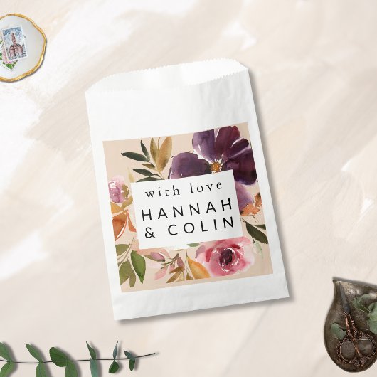 Violet Meadows Modern Fall Floral Geschenktütchen