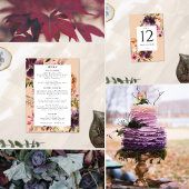 Violet Meadows Modern Fall Floral Tischnummer