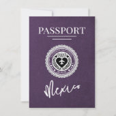 Violet Mexico Passport Save the Date (Vorderseite)