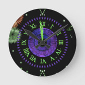 Violet Midnight Clock Runde Wanduhr (Vorderseite)