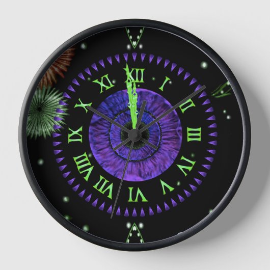 Violet Midnight Clock Uhr (Vorderseite)