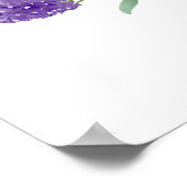 Violet Mix Aquarell Brautparty Willkommen Poster (Ecke)