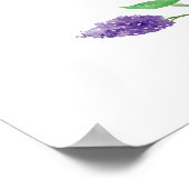 Violet Mix Wasserfarbe Blumengezettel Poster (Ecke)
