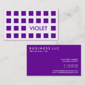 VIOLET (Mod-Quadrate) Visitenkarte (Vorne/Hinten)