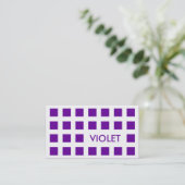 VIOLET (Mod-Quadrate) Visitenkarte (Stehend Vorderseite)
