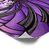 Violet Moon Goddess Belly Dancer Art Poster (Ecke)