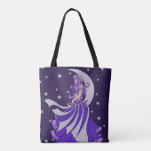 Violet Moon Goddess Bly Dancer Lila Art Tasche (Rückseite)