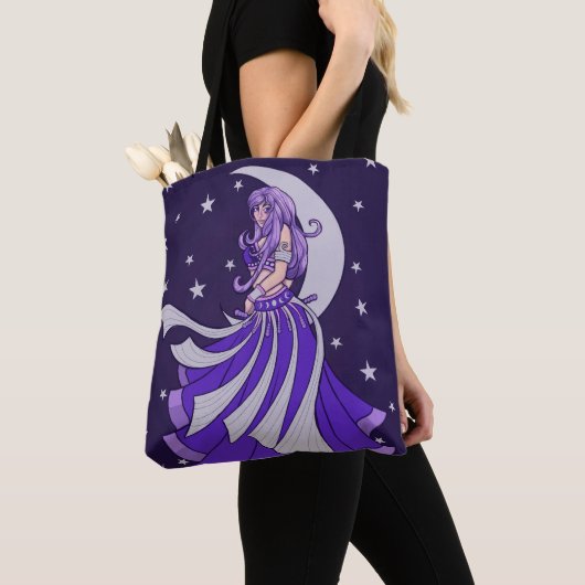 Violet Moon Goddess Bly Dancer Lila Art Tasche (Von Nahem)