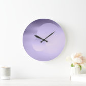 Violet Moon und Planet Wall Clock Große Wanduhr (Zuhause)