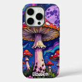 Violet Moonlit Mushrooms Case-Mate iPhone Hülle (Rückseite)