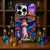 Violet Moonlit Mushrooms Case-Mate iPhone Hülle