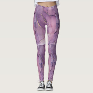 Violet-Muster Leggings