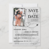 Violet New York City Passport Save the Date (Rückseite)