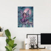 Violet Night Fairy Art von Molly Harrison Poster (Heimbüro)