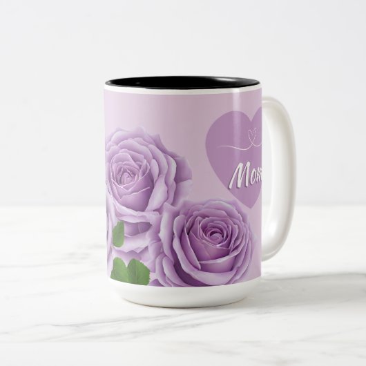 Violet Novalis Rose zur Mama Zweifarbige Tasse (VorderseiteRechts)