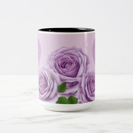 Violet Novalis Rose zur Mama Zweifarbige Tasse (Mittel)