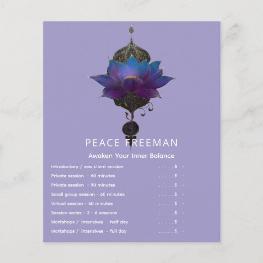 VIOLET ORACLE | MYSTISCHES LOTUS-SYMBOL FLYER (Vorne)