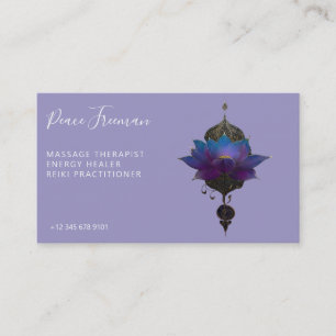VIOLET ORACLE   MYSTISCHES LOTUS-SYMBOL VISITENKARTE