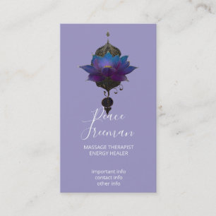 VIOLET ORACLE   MYSTISCHES LOTUS-SYMBOL VISITENKARTE