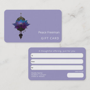 VIOLET ORACLE MYSTISCHES LOTUS-SYMBOL VISITENKARTE