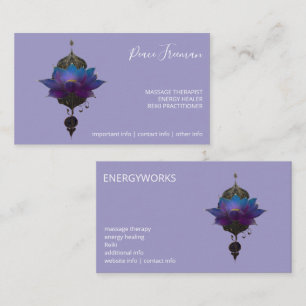 VIOLET ORACLE   MYSTISCHES LOTUS-SYMBOL VISITENKARTE
