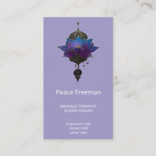 VIOLET ORACLE   MYSTISCHES LOTUS-SYMBOL VISITENKARTE