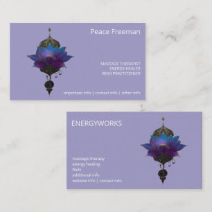 VIOLET ORACLE   MYSTISCHES LOTUS-SYMBOL VISITENKARTE