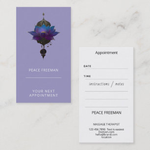 VIOLET ORACLE MYSTISCHES LOTUS-SYMBOL VISITENKARTE