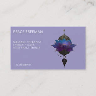 VIOLET ORACLE   MYSTISCHES LOTUS-SYMBOL VISITENKARTE