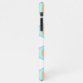 Violet Orange Aqua Blue Midjahrhundert Waves Muste iPhone Hülle (Linke Seite)