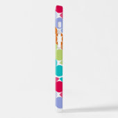 Violet Orange Pink Aqua Midjahrhundert Kreise Must iPhone Hülle (Linke Seite)