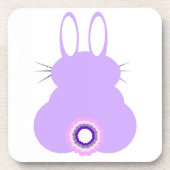 Violet-Oster-Bunny-Hard-Kunststoff-Untersetzer Getränkeuntersetzer (Vorderseite)