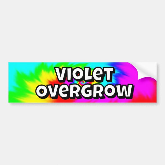 Violet Overgrow (you may change the words) Autoaufkleber (Vorne)