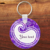 Violet paisley schlüsselanhänger (Vorderseite)